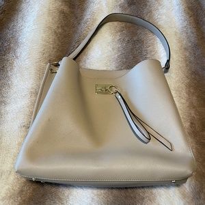 Taupe Structured Hobo Purse